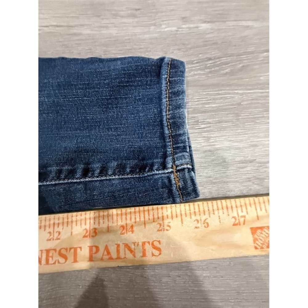 Banana Republic Premium Denim‎ Skinny Ankle Jeans 25P Dark Wash Distressed Knee - Picture 7 of 7